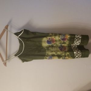 Flowy Green Boho Dress